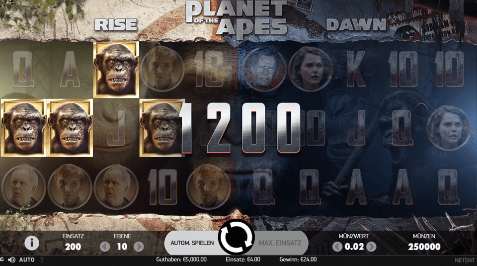 Planet der Affen Slot Screenshot