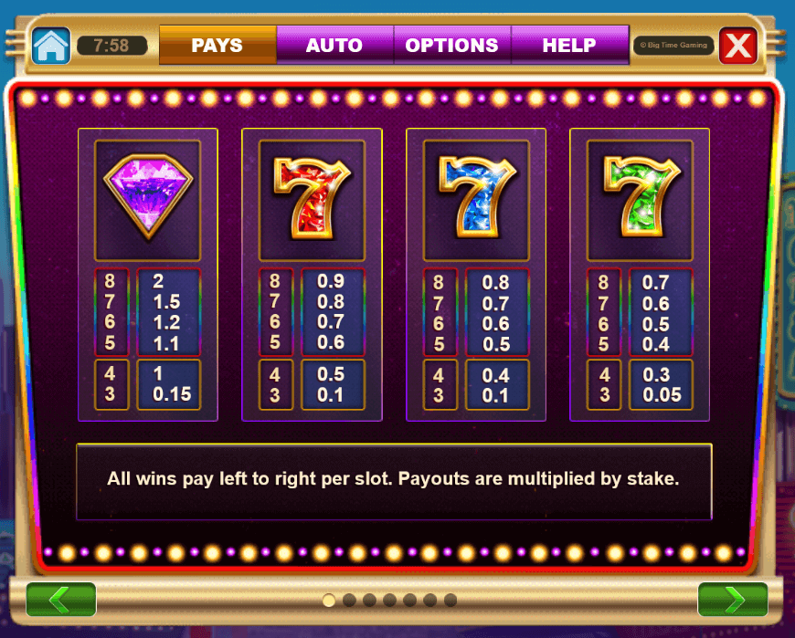 Slot Vegas Megaquads Payout