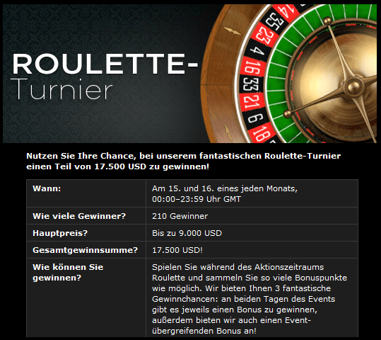 888 Roulette Turnier