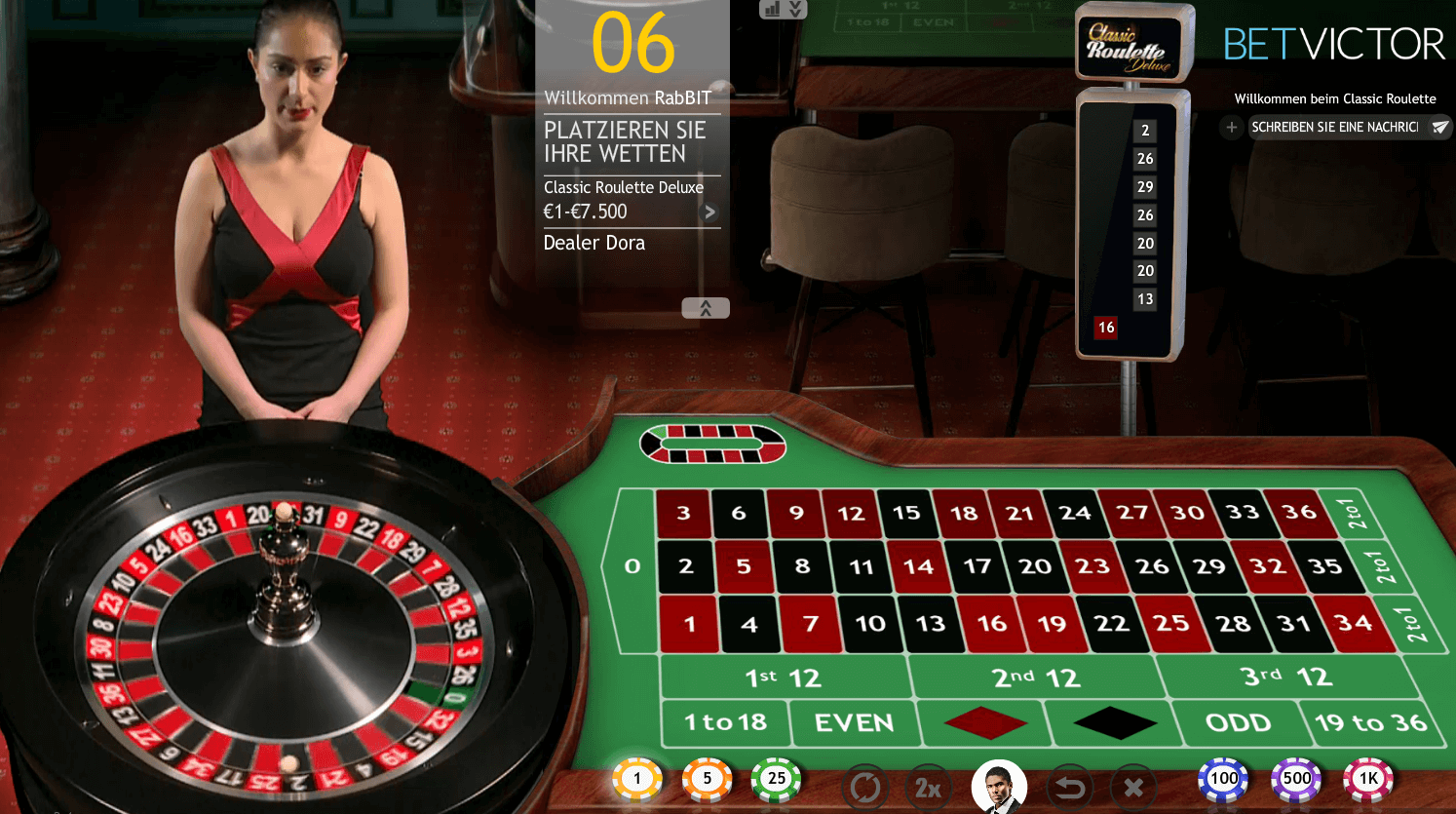 BetVictor Live Roulette
