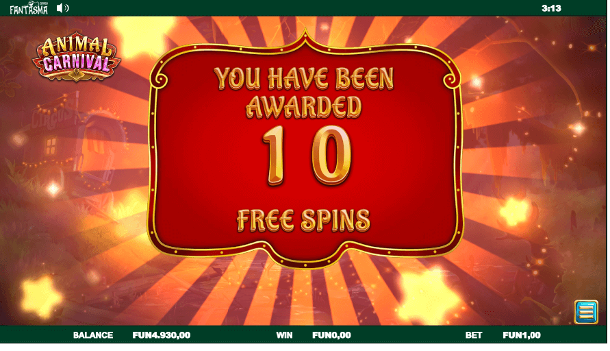 Animal Carnival free Spins