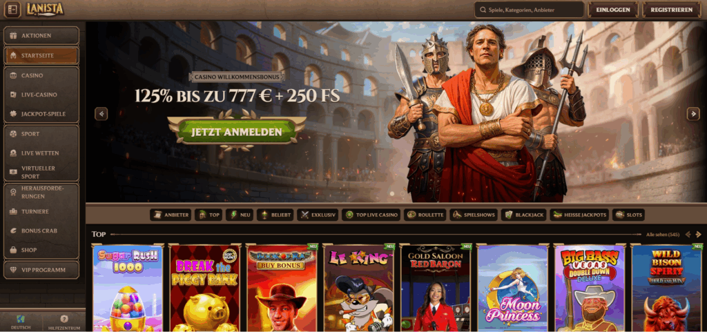 Lanista Casino Webseite