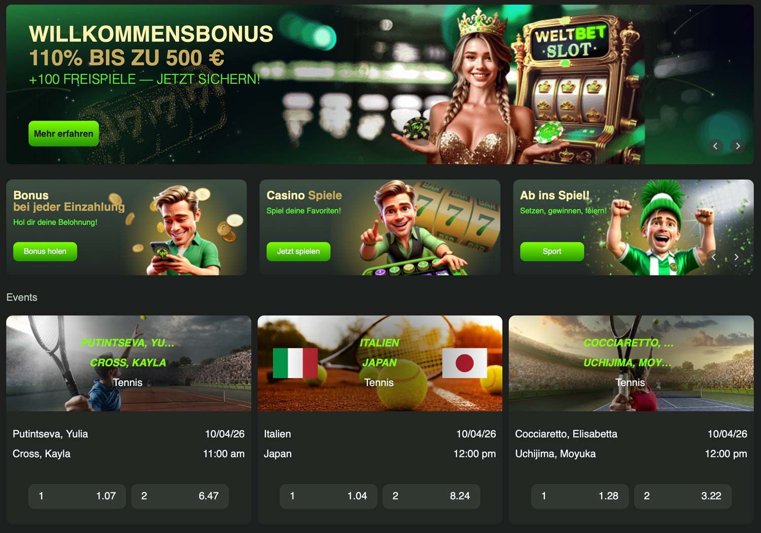 weltbet casino website