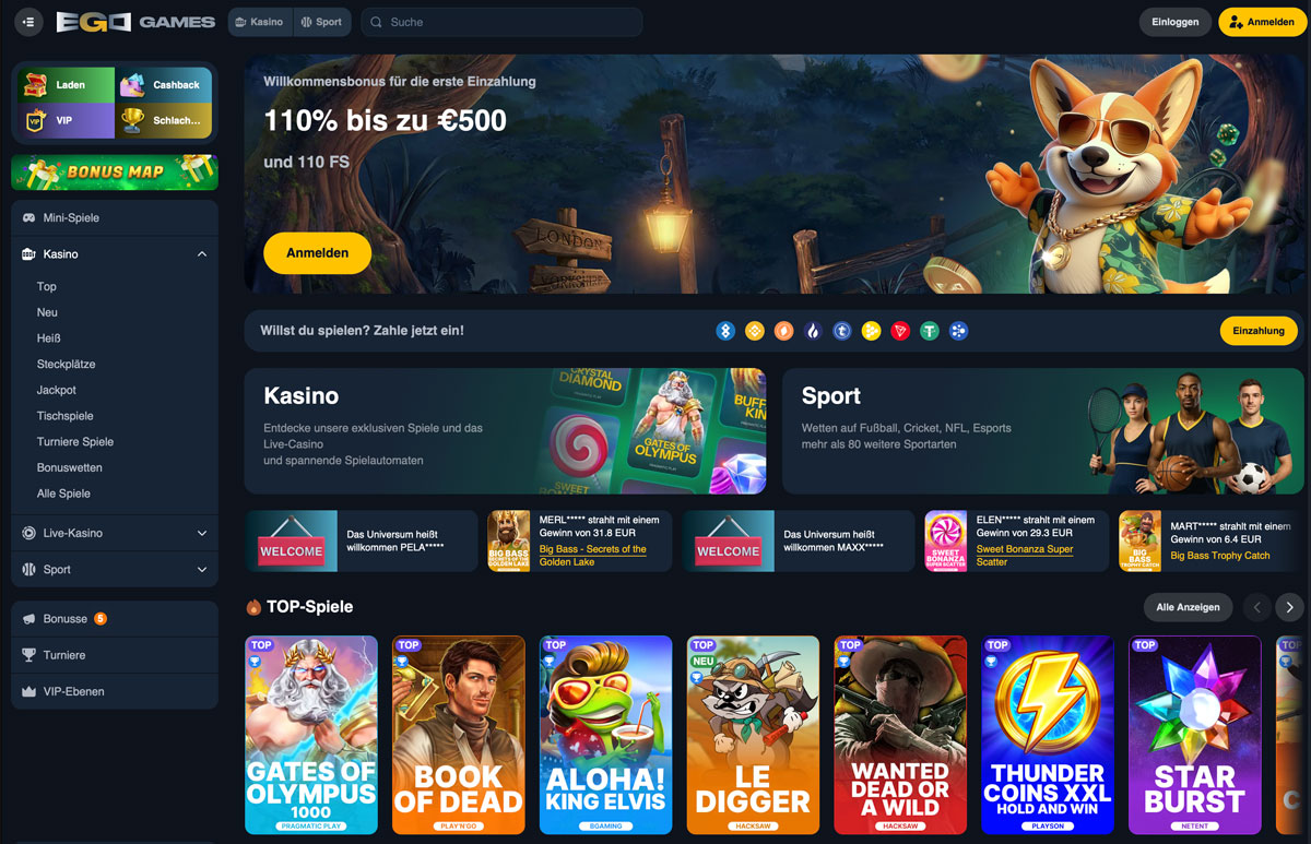 egogames website